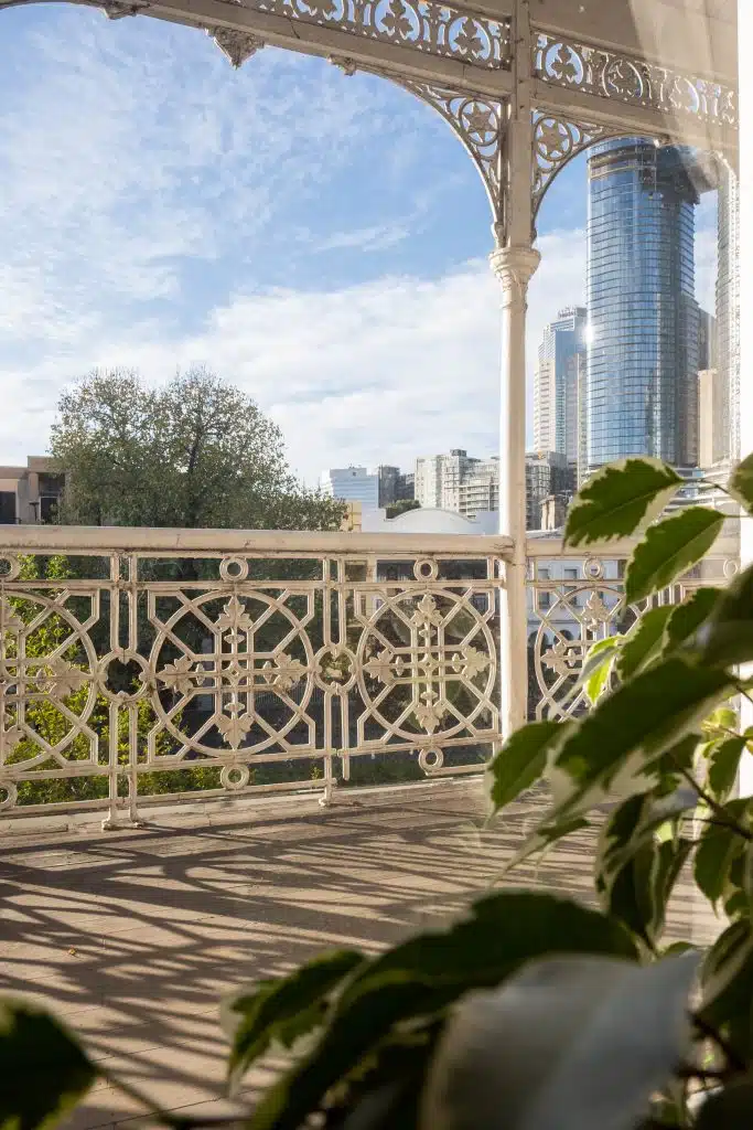An image from the balcony of Dynamic Psychotherapy's Melbourne Practice, overlooking the Melbourne CBD